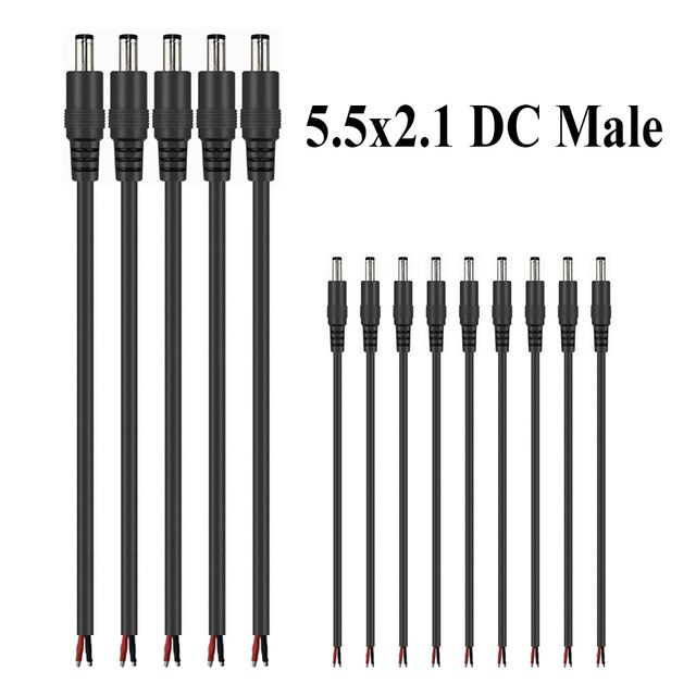 DC12V 16AWG Ŀ 70cm  5.5 x2.1nn 200pcs